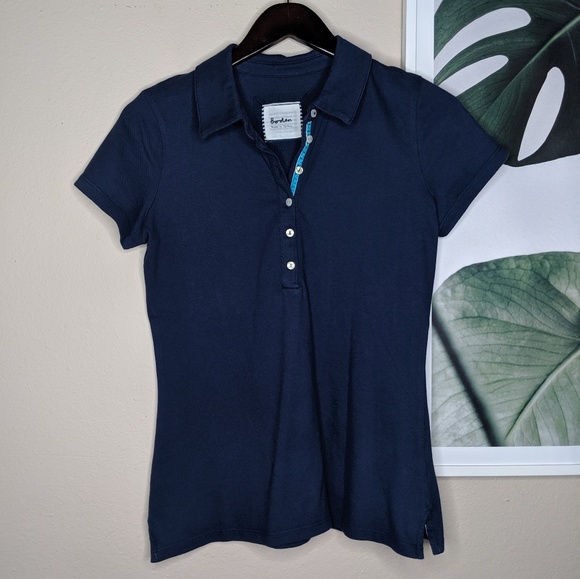 Boden Tops - Boden Women's Half Button Up Polo Navy Blue